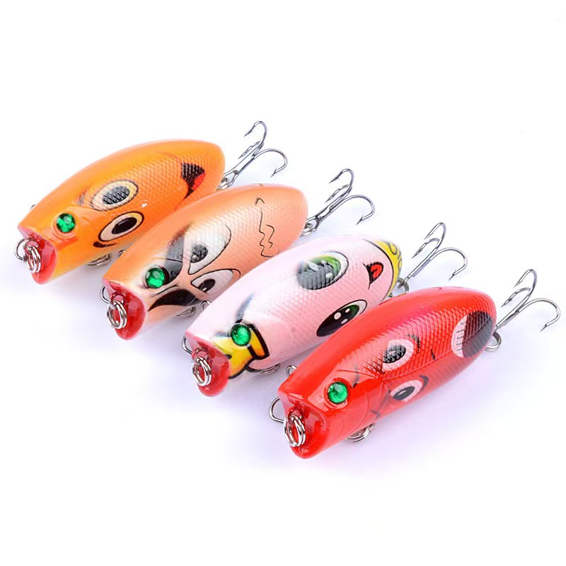 High Quality 60mm 10.4g Mini Bass Popper Lure Cute Fat Vivid Swimbait Bait for Ocean Beach Bottom Rock Fishing 5 Lure Fishing – Popper – view 5