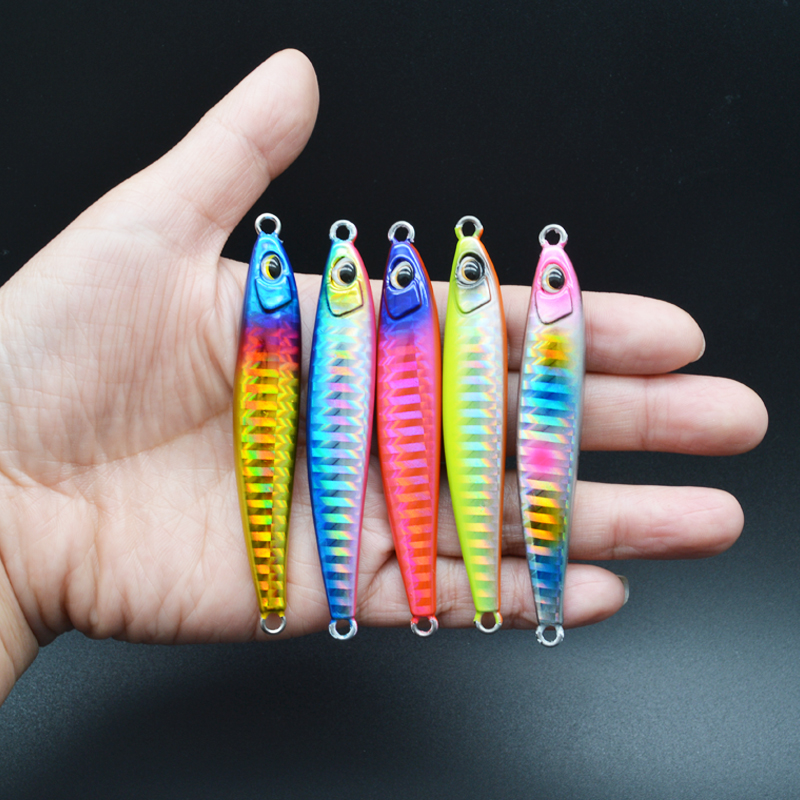 CHEERY RTS-308 20g-60g Vertical Jig Metal Artificial Hard Bait Jigging Lure Sardine Shape Various Colors – Metal Lure – view 3