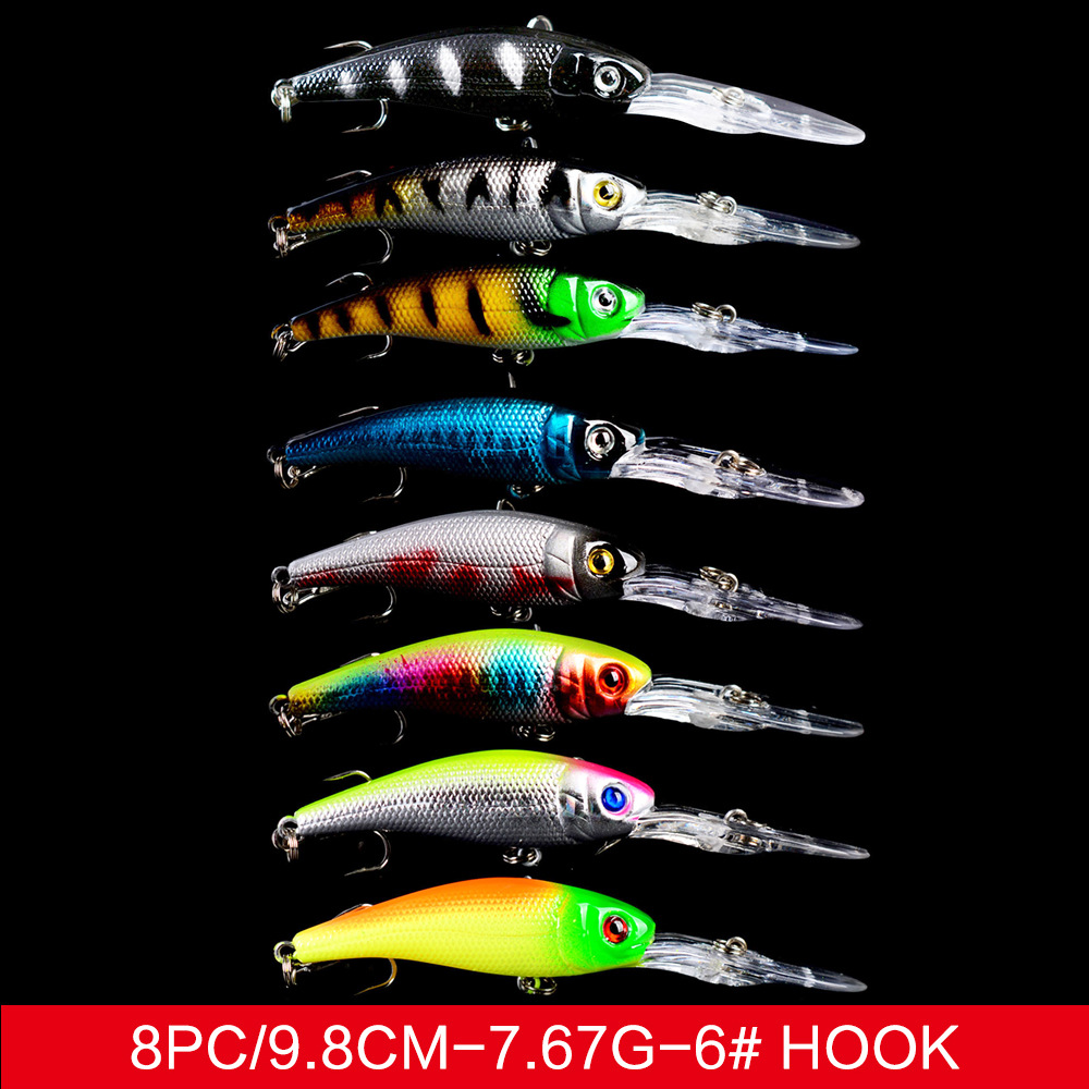 Wholesale 21Pcs Fishing Lures Kit Freshwater Bait Tackle Kit for Bass Trout Fishing Accessories Including Minnow Lure – Minnow – view 4
