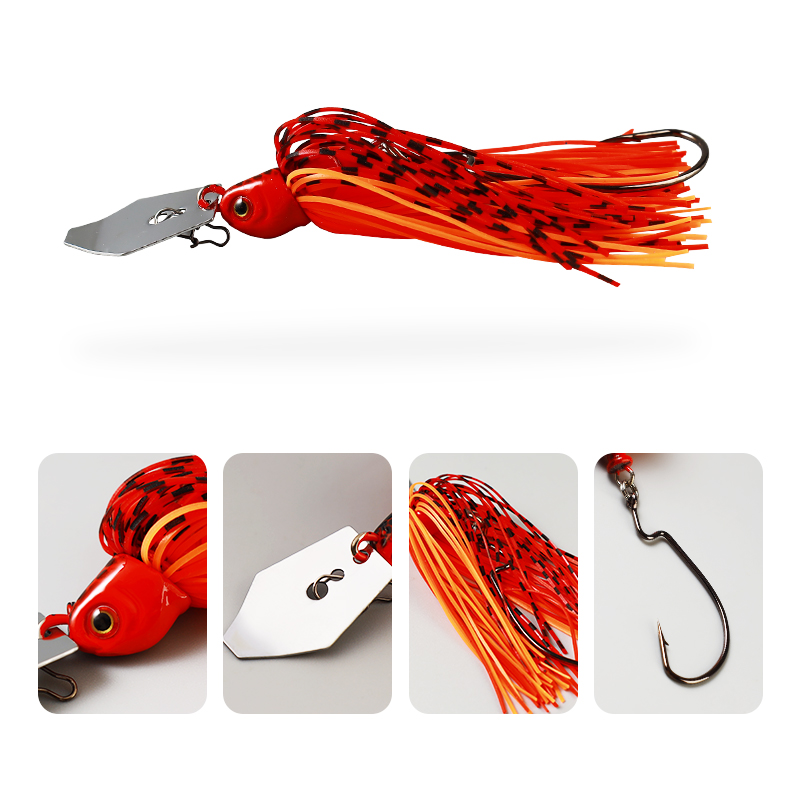 Palmer 100mm 17g Chatterbait Fishing Lure Bladed Jig Buzz Bait Chatter Bait Silicone Skirting Lures Bass Jigs Spinnerbait – Metal Lure – view 2