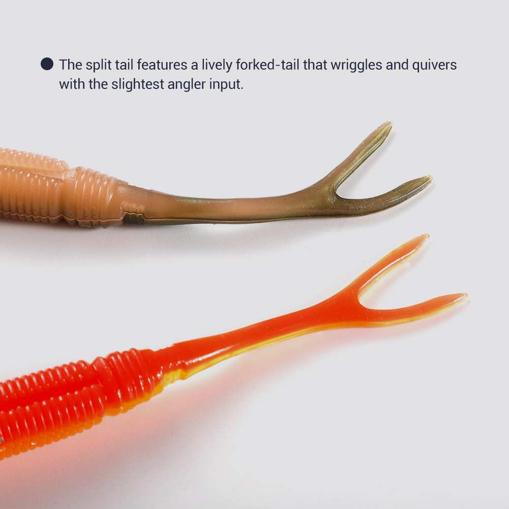 NOEBY 12.5cm 7.5g Pin Tail Fluke Fishing Soft Worms Lure , Soft Plastic Bass Lure Split Tail Bait – Worms & Grubs – view 3