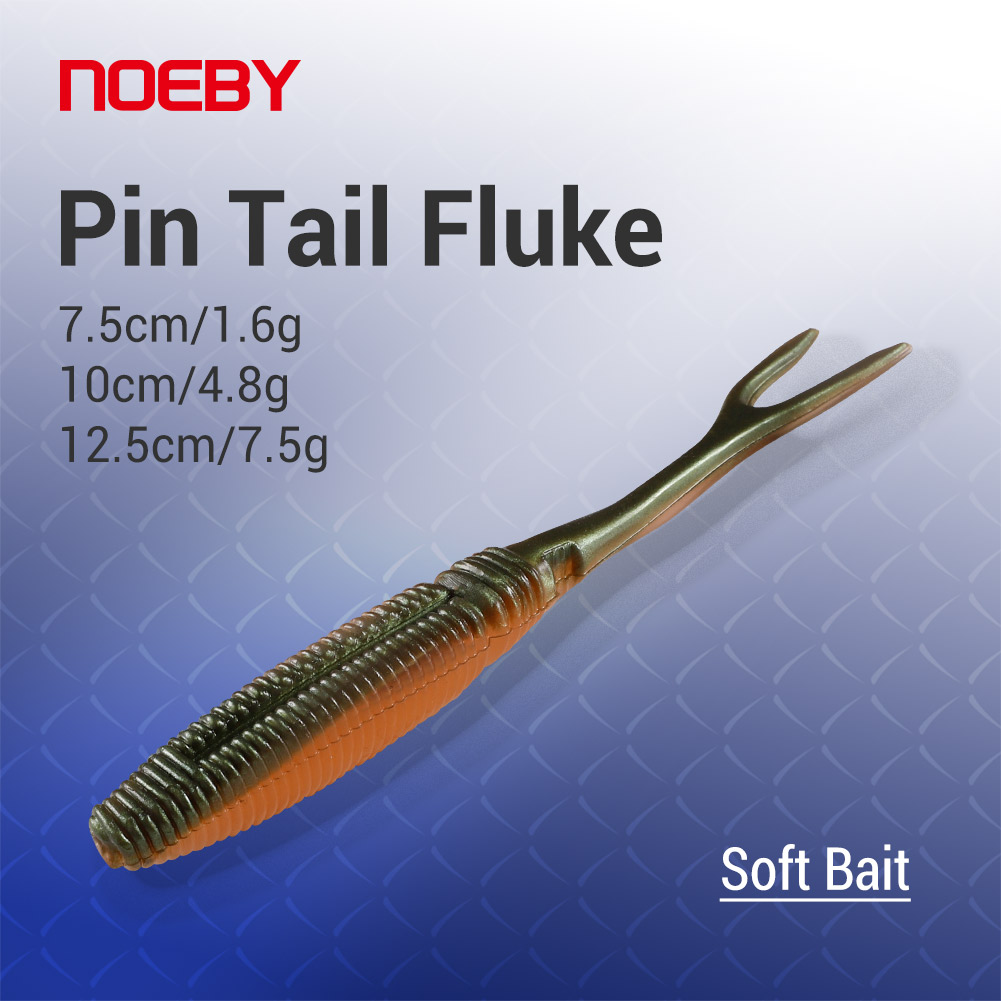 NOEBY 10cm 4.8g Artificial Wobble Soft Baits with Pin Tail, Soft Jig Trailer Fishing Jerkbait for Bass – Worms & Grubs – view 3