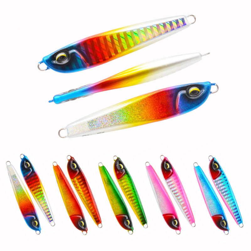 Newbility 30g 40g 60g Japanese Lazer Paper Fishing Metal Jig 3D Printing Slow Pitch Jigging Lure Lead Jig Swim Bait – Metal Lure – view 1