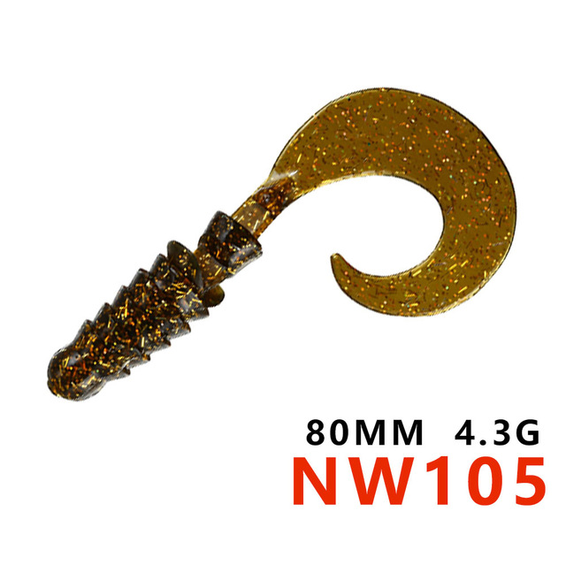 NOEBY Fishing Freshwater Other Spinner Shad 60mm 80mm Soft Silicone Bass Peche Lures – Worms & Grubs – view 5