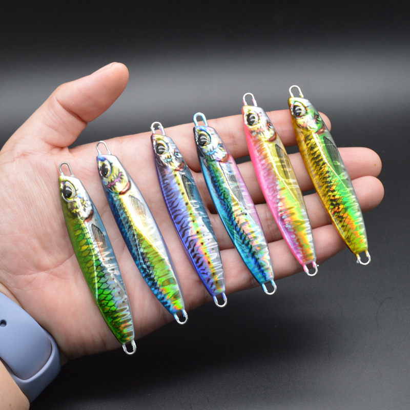 Summer 3D Printed Metal SlowJig Bait 40g 60g 80g Artificial Jigging Lure for Sea River Lake Fishing – Metal Lure – view 4