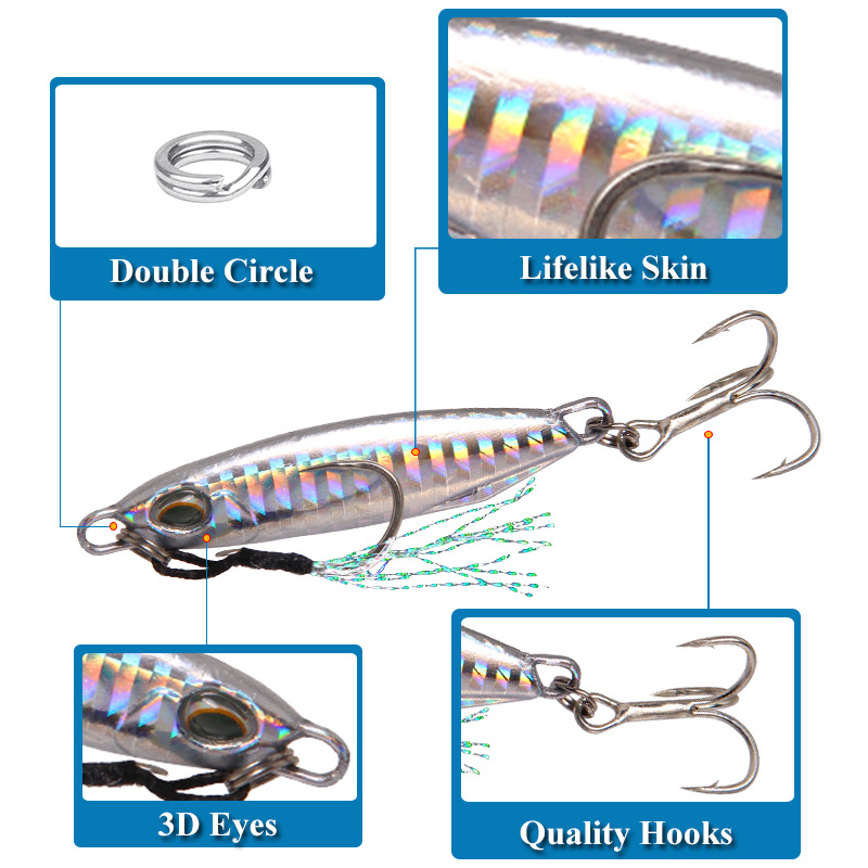 Duo Iron Plate Far-Casting Lure Bait 15g Metal Freshwater Sea Fishing Bass Gear with Shiny Blood Groove Hook – Metal Lure – view 4