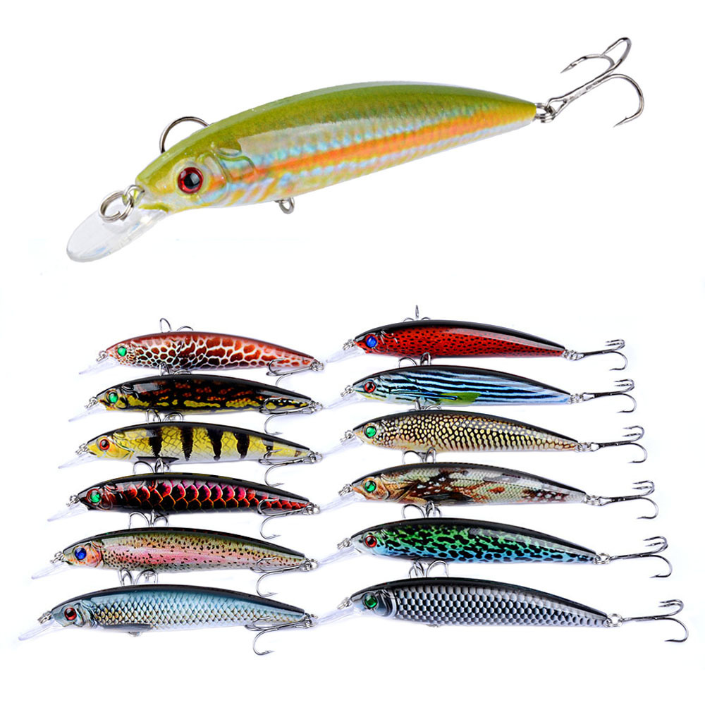 Fishing Lure Bionic Minnow Bass Trolling Artificial Hard Bait 11cm 13.4g Crankbait Wobblers 3D Eyes for Fishing Carp Pesca – Minnow – view 2