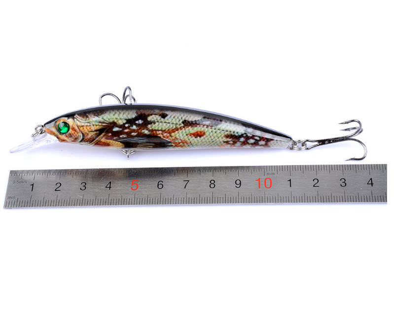 Fishing Lure Bionic Minnow Bass Trolling Artificial Hard Bait 11cm 13.4g Crankbait Wobblers 3D Eyes for Fishing Carp Pesca – Minnow – view 5