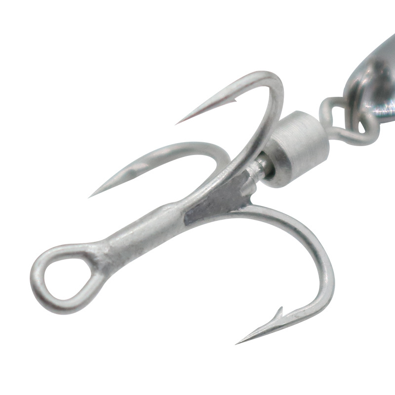 SNEDA Sea Fishing Triple Thened Three Hooks 4# 6# 8# High-carbon Steel Rotating Sequined Fish Hooks – Metal Lure – view 2