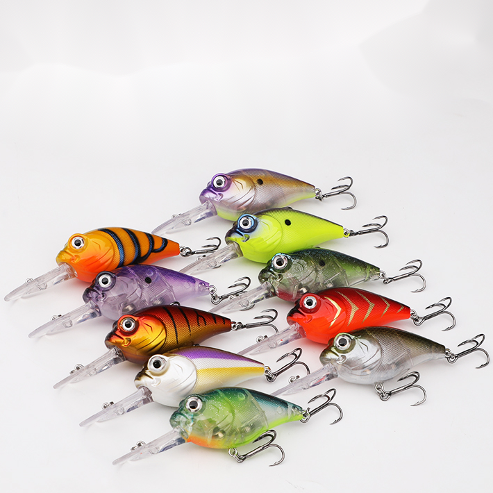 Hard Plastic Baits Big Game Long Casting Long Lip Deep Diving Floating Trolling Fishing Black Minnow Lure – Crankbait – view 1
