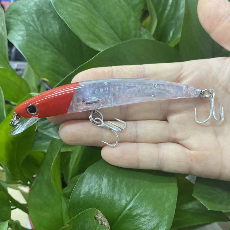 CHEERY 3D Crystal Minnow 11cm 16g ABS Wobblers Fishing Lures Topwater Artificial Hard Bait Trolling Boat Sea Fishing Bass Zander – Minnow – view 3