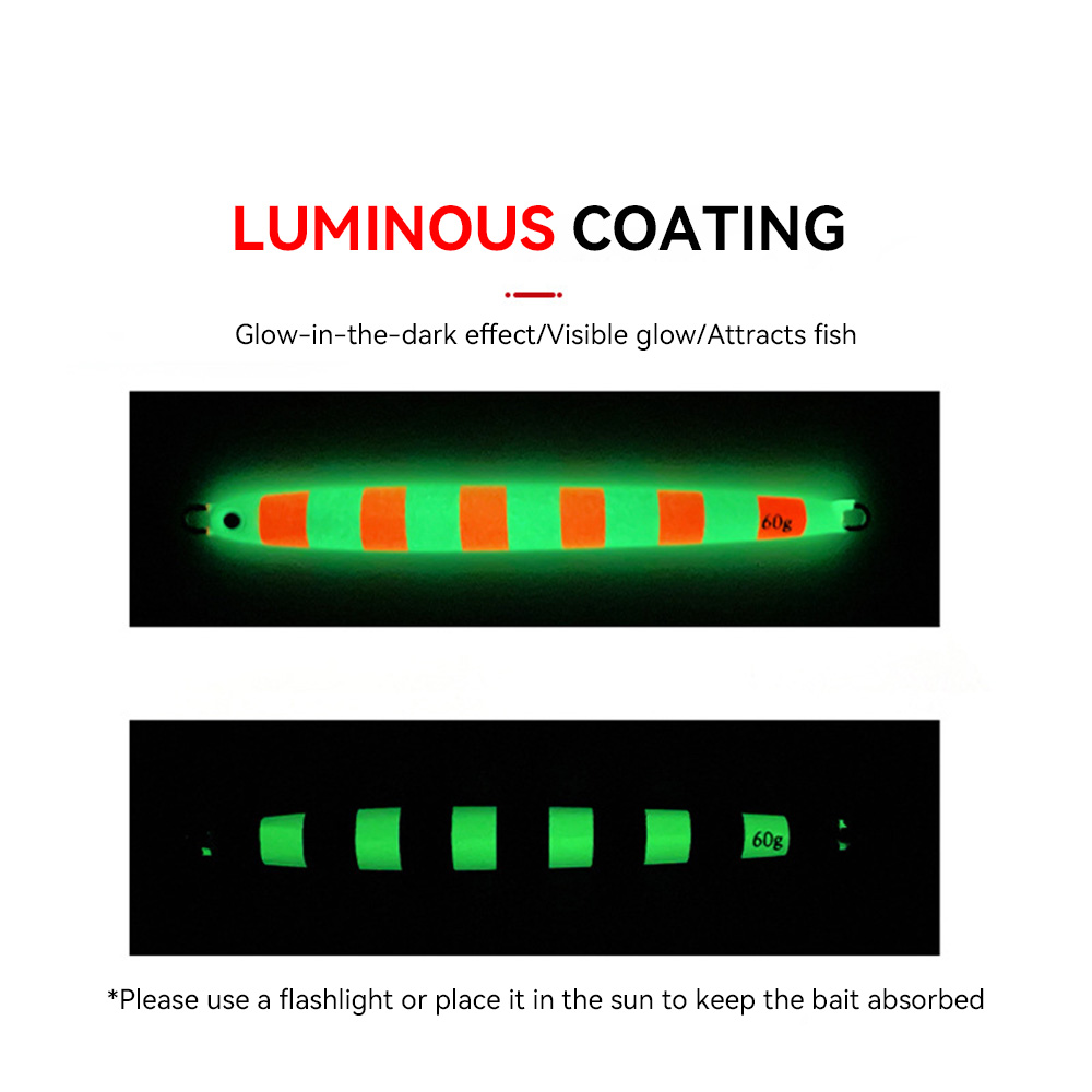 Cheery JL292 Printed Luminous Lead Artificial Hard Bait Long Casting Jigging Lure with Hooks for Sea Fishing – Metal Lure – view 4
