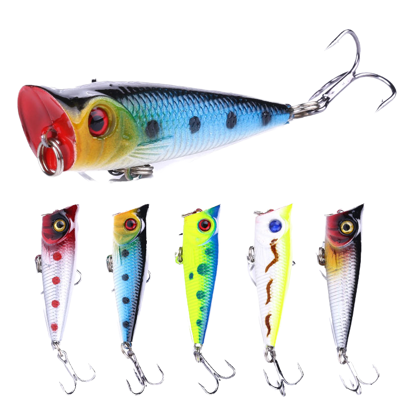 5cm-4.9g Topwater Hard Fishing Lure Saltwater Artificial Bait Popper Plastic and ABS Material for Ocean Boat River Fishing – Popper – view 3
