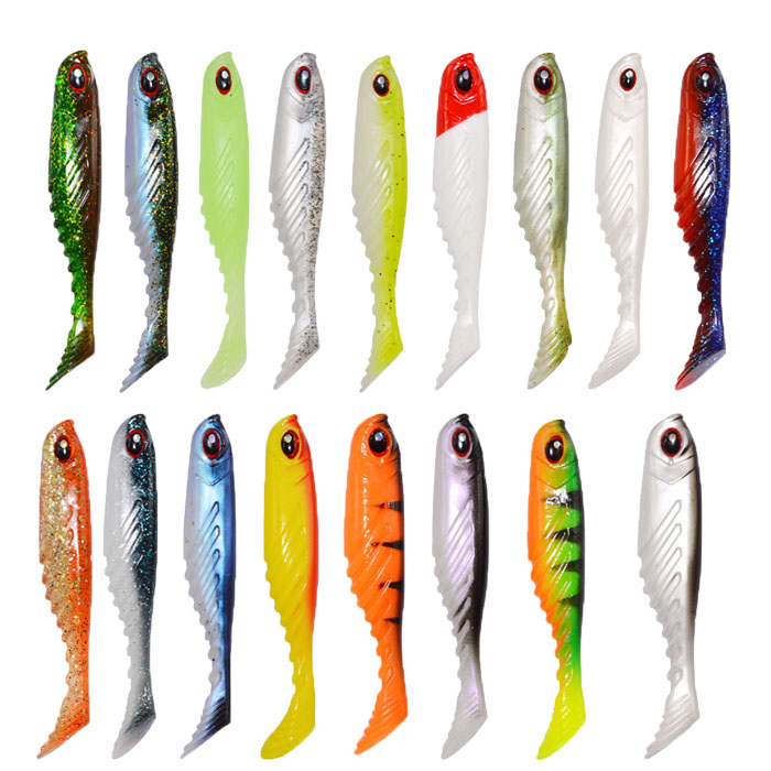Artificial Bait Paddle Tail Fishing Ripple Shad Lure 105mm 8.8g Minnow Fish Silicon Soft Bait Bionic Fishing Lure – Soft Lure – view 1