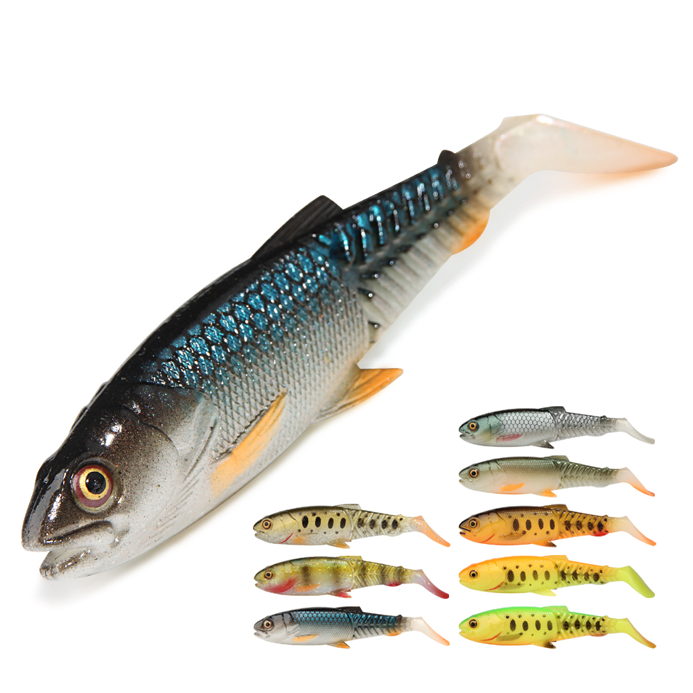 Spinpoler Predator Soft Fishing Lure Cannibal Bait 6.5cm/8.5cm/10cm/12cm Crankbait Artificial Bridge Tail Trout Wobbler Big Shad – Worms & Grubs – view 1