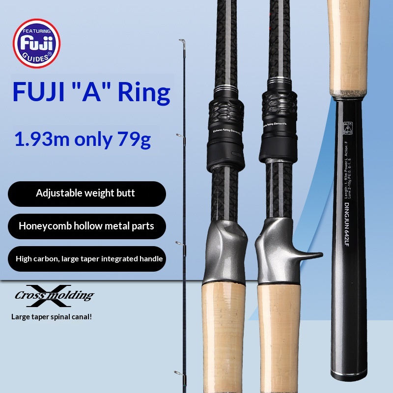 Large Taper Universal Luya Rod Fuji Accessories High Sensitivity Lightweight Carbon 2-Piece Cork Handle Super Fish Fishing Rod – Fishing Rod – view 2
