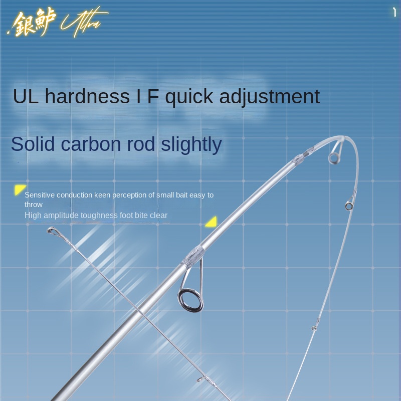 CHEERY Fishing Fans Silver Bass Fuji O Ring Micro Rod Set for Fast White Horse Mouth Rod Ejection Stream Fishing Rod Set Carbon – Fishing Rod – view 4