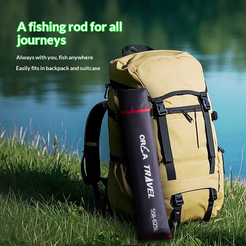 Fishing Fans New Multi-section Portable Carbon 5/6 Section Travel Fishing Rod Ultra Short 35cm Collapsed Length River Use Novice – Fishing Rod – view 3