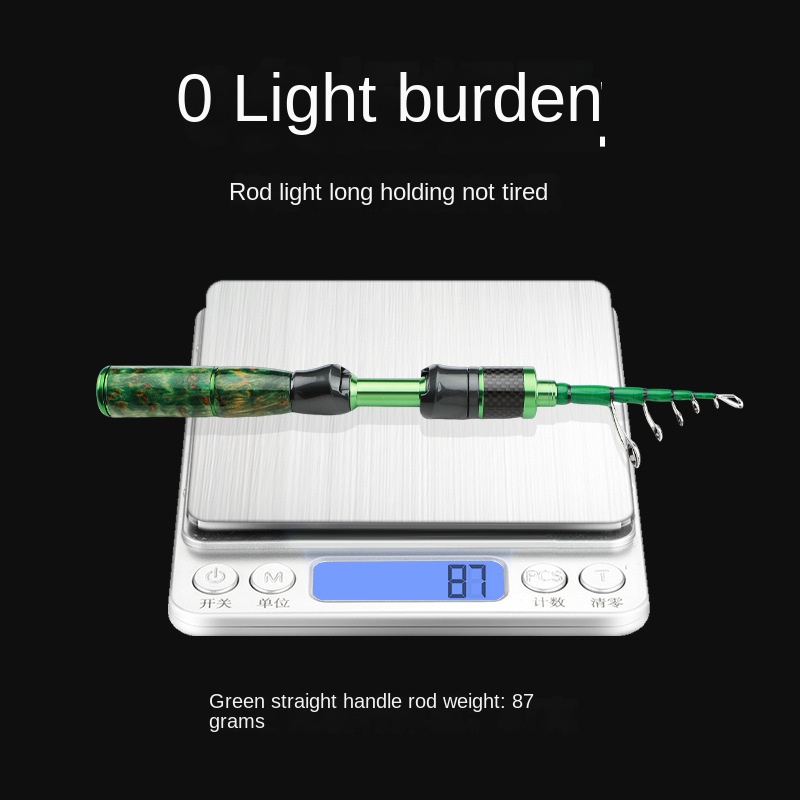 Magic Hunter Flower Bird Fish Telescopic Horse Mouth Rod Natural Solid Wood Handle Luya Fishing Rod Micro-object White Strip – Fishing Rod – view 4