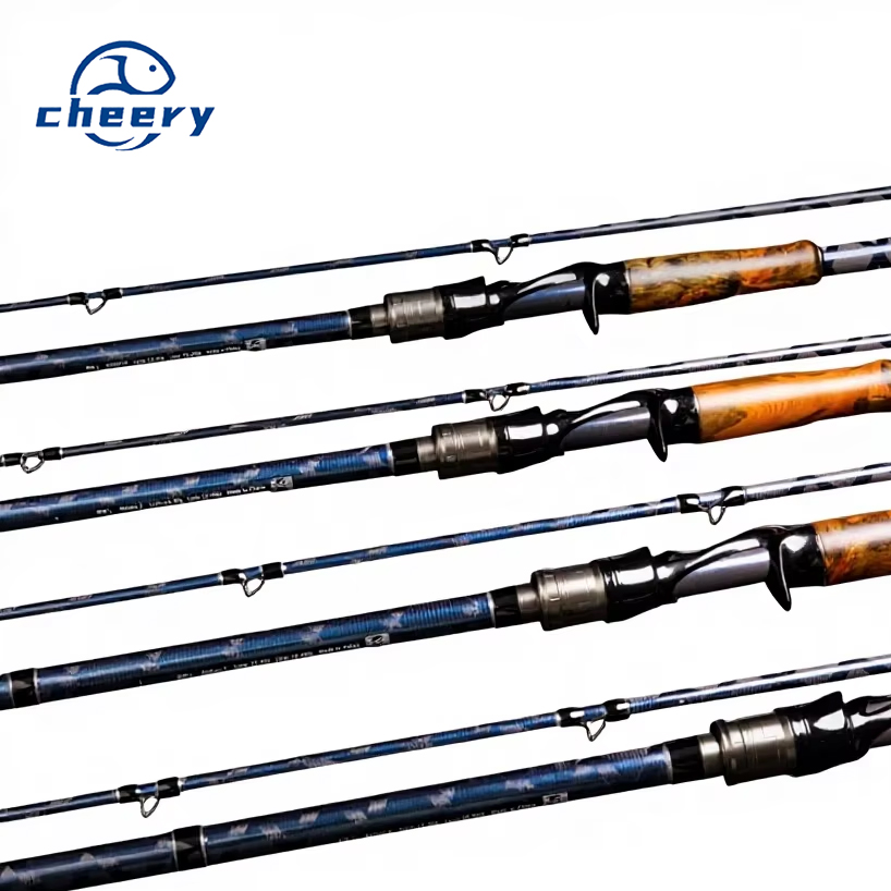 Cheery Devil Hunter Lei Qiang Second Generation Solid Wood Carbon Luya Fishing Rod XXH Black Fish Lure Fishing Drop Wheel Set – Fishing Rod – view 1