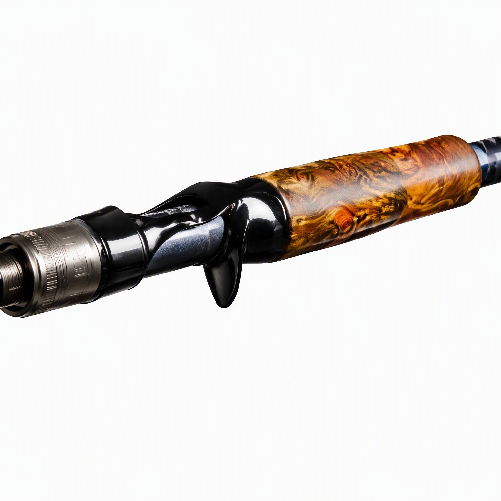 Cheery Devil Hunter Lei Qiang Second Generation Solid Wood Carbon Luya Fishing Rod XXH Black Fish Lure Fishing Drop Wheel Set – Fishing Rod – view 2