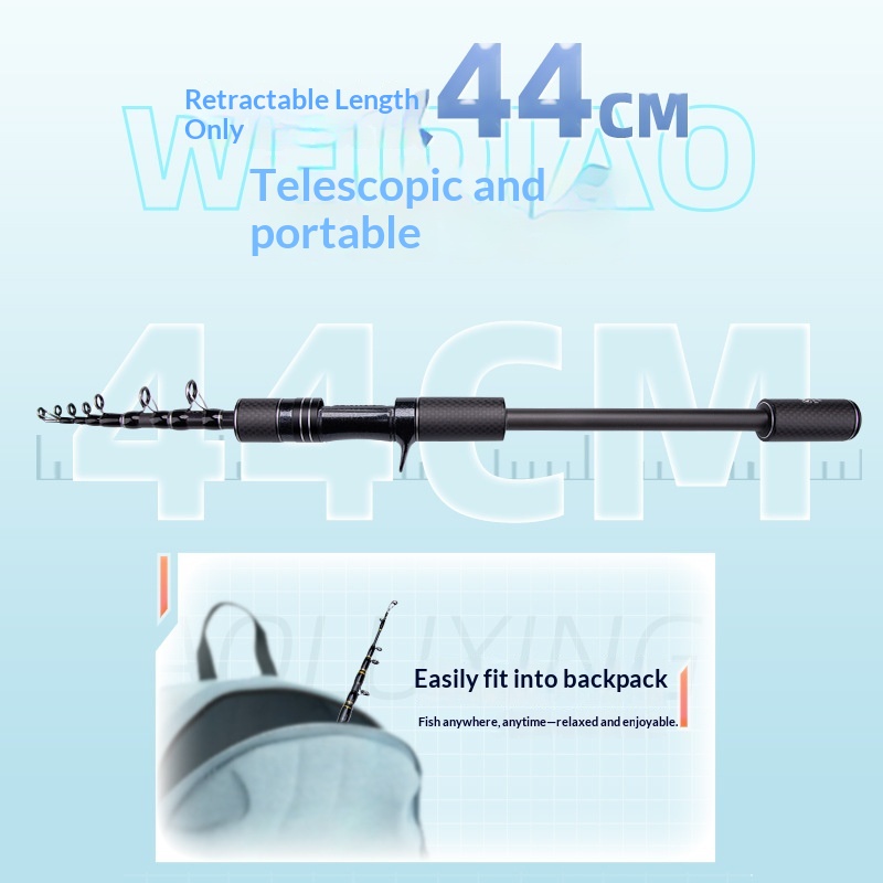 Portable Travel Micro-Object Horse Mouth Telescopic Road Asian Rod Vibration-Out Stream Fishing Gear Carbon Soft Tune Full Fuji – Fishing Rod – view 4
