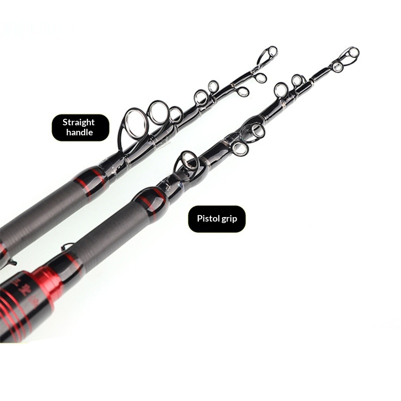 Vibration-out Luya Telescopic H-adjustable Portable Lei Qiang 2.1m Straight Handle Carbon Sea Fishing Throwing Rod Cross-border – Fishing Rod – view 3