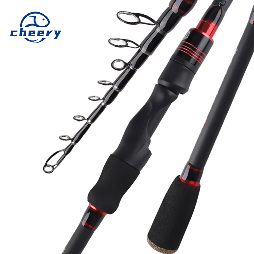 Vibration-out Luya Telescopic H-adjustable Portable Lei Qiang 2.1m Straight Handle Carbon Sea Fishing Throwing Rod Cross-border – Fishing Rod – view 1
