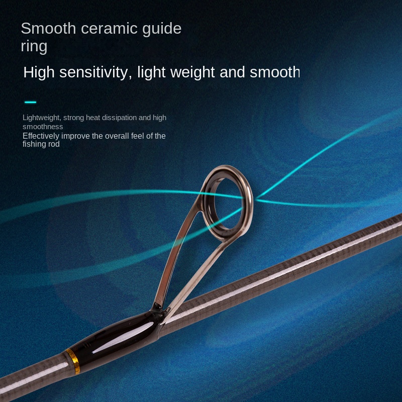 Demon Hunter Rainbow Magic Carbon Fishing Rod with Quick Adjustment Large Guide Ring Solid Straight Handle Stream Use – Fishing Rod – view 3