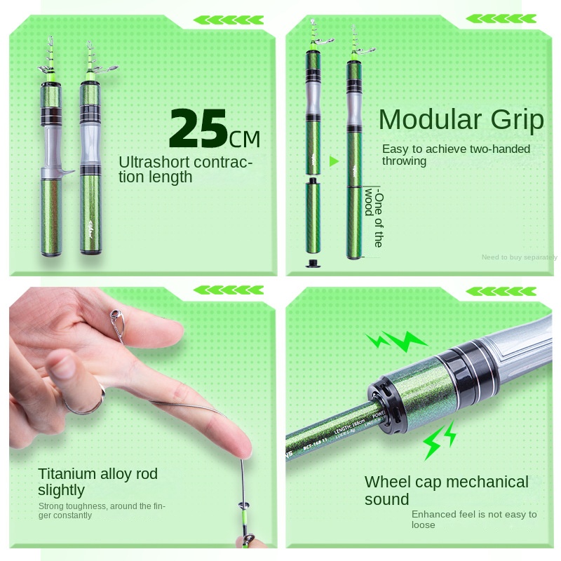 Fast Shark Mini Telescopic Ultra Short Generous Luya ML Carbon Soft Tune Slightly 1.98 Meters Far-cast Perch Siniperca Stream – Fishing Rod – view 2