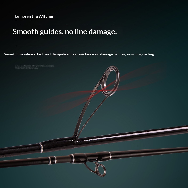 CHEERY Magic Shadow Exclusive Edition Two-section Luya Rod Carbon Fishing Rod Gun Straight Handles White Strip Fishing – Fishing Rod – view 3