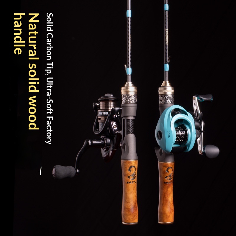 Magic Shadow Second Generation Carbon Horse Mouth Rod Super Soft 3-Section Soft Tune Action Drop Wheel Set White Fishing Rod – Fishing Rod – view 2
