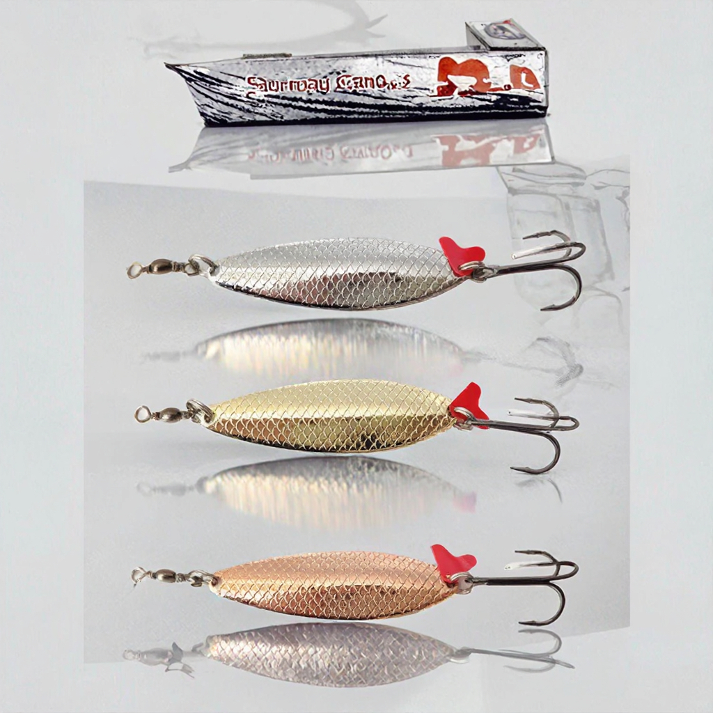 MISTER LURE 40g Artificial Melon Sinking Spinner Metal Sequins Bait Trout Spoon Fishing Lure for River Lake & Stream – Metal Lure – view 3