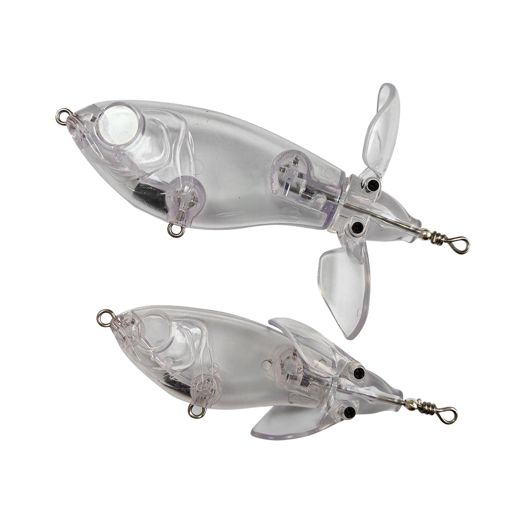 Unpainted Blank Bait 15g ABS Topwater Rotated Tail Popper Spin Bait DIY Fishing Lures Whopper Plopper Bass – Other Hard Lure – view 1