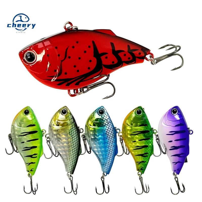 Cheery 60mm 14.7g Sinking Vib Fishing Lure Rattle Vibration Artificial Hard Bait Noisy Wobblers Pike Bass Saltwater Fish Salmon – Metal Lure – view 1