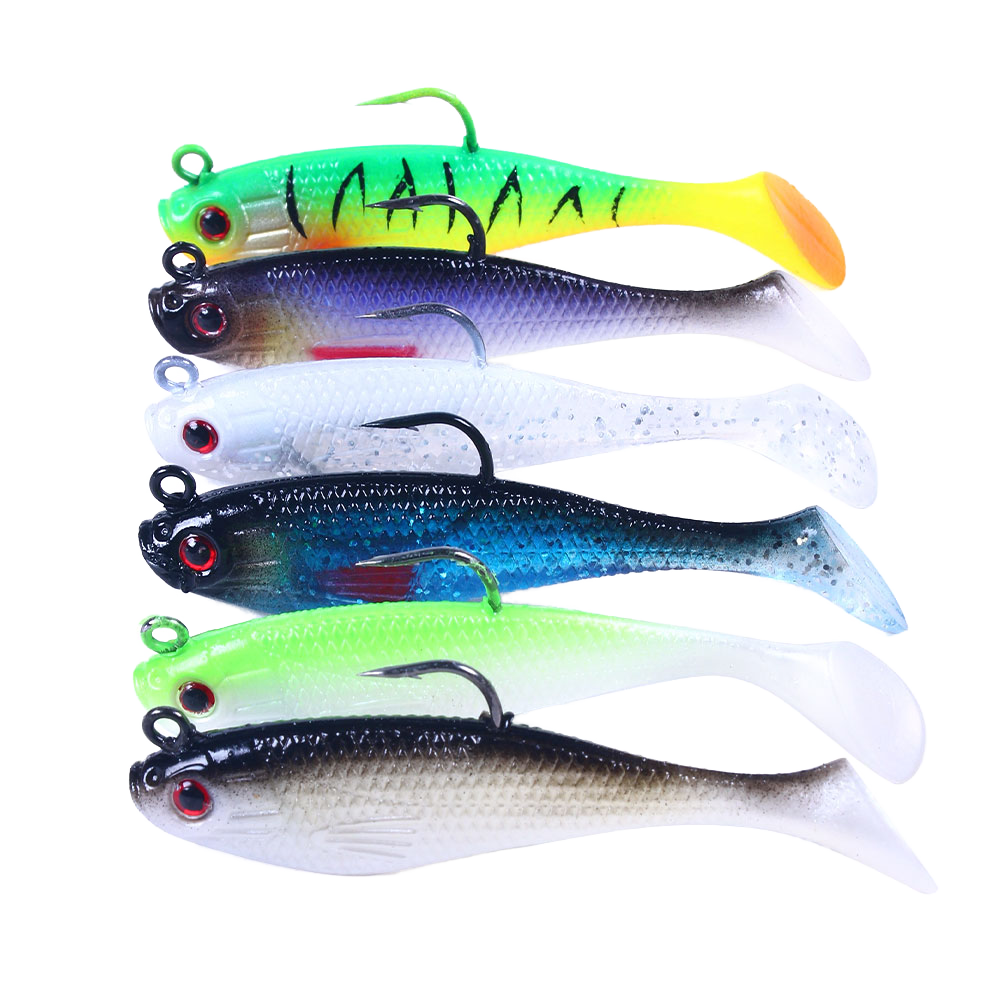 Custom Free Samples OEM Artificial Bait 8.5cm 13g T Tail Jig Lead Swimbait Soft Plastic Bait Carp Fishing Eel Lure – Worms & Grubs – view 1
