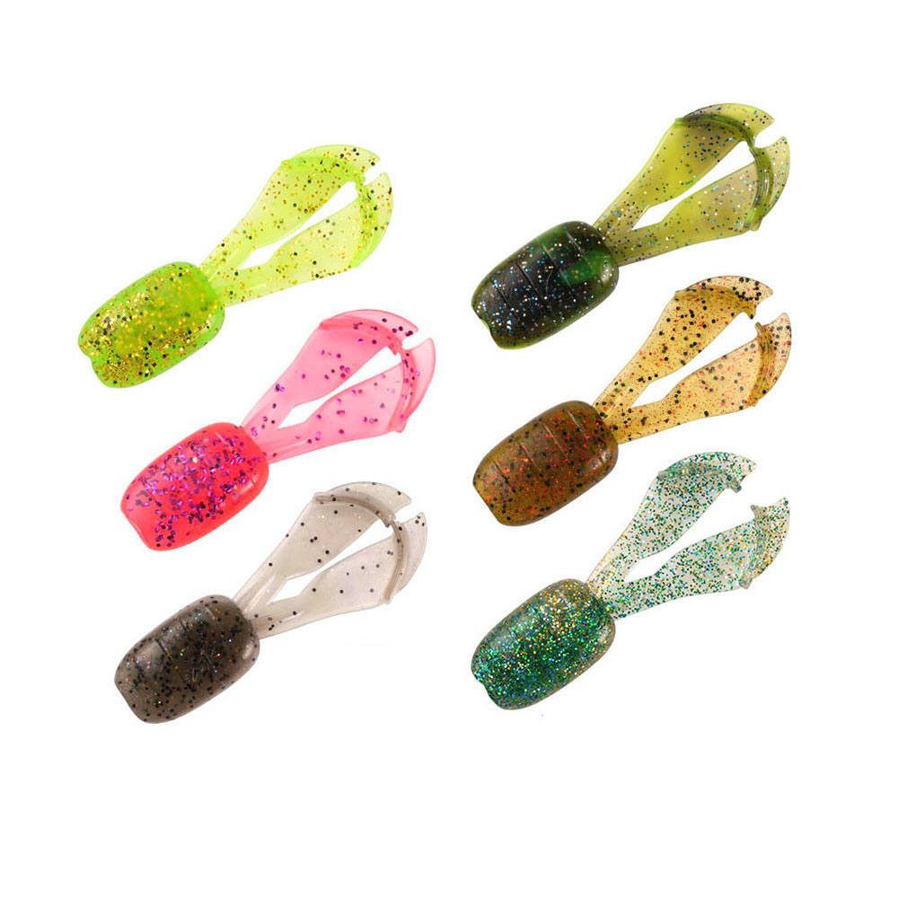 Cheery JOHNCOO 6pcs/lot Artificial Material 7cm 4.5g Floating Add Salt Curved Tail Soft Plastics Fishing Lures Spinner Bait – Worms & Grubs – view 1