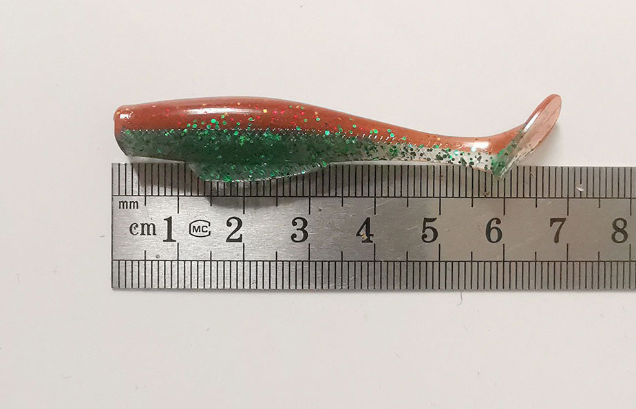 Cheery Wholesale 65mm 2.3g Soft Paddle T Tail Fishing Ripple Shad Lure 6pcs/bag – Worms & Grubs – view 2