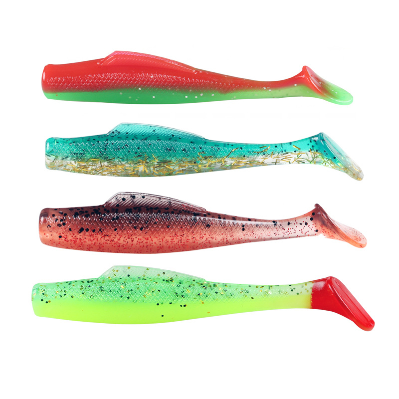 Cheery Wholesale 65mm 2.3g Soft Paddle T Tail Fishing Ripple Shad Lure 6pcs/bag – Worms & Grubs – view 1