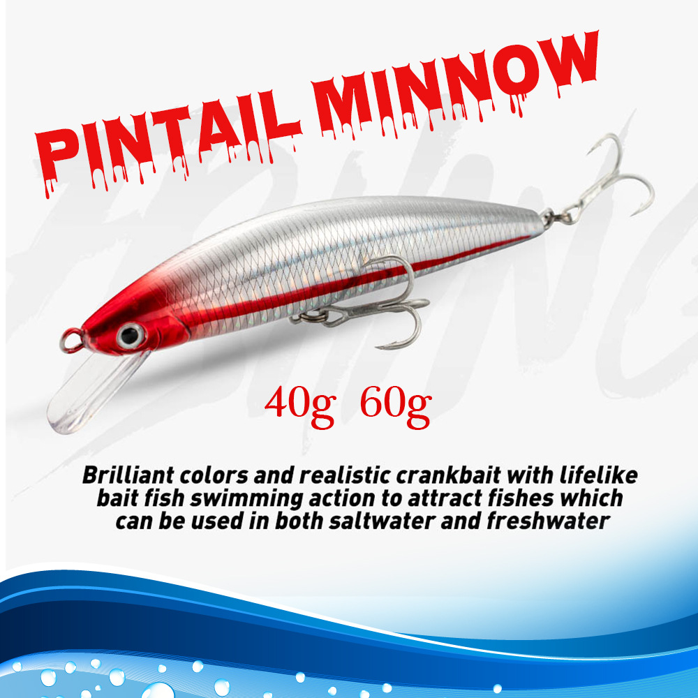 Cheery Heavy Weight 40g/60g Saltwater 13/15cm Pencil Hard Bait Minnow Fishing Lures – Minnow – view 2
