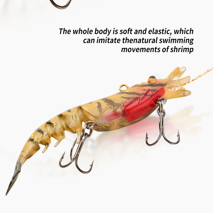 Cheery SNEDA Wholesale Multi Section Shrimp Lure 9.5cm/11g Sinking Soft Plastic Shrimp with Jig Head for Bass Saltwater Fishing – Soft Lure – view 4
