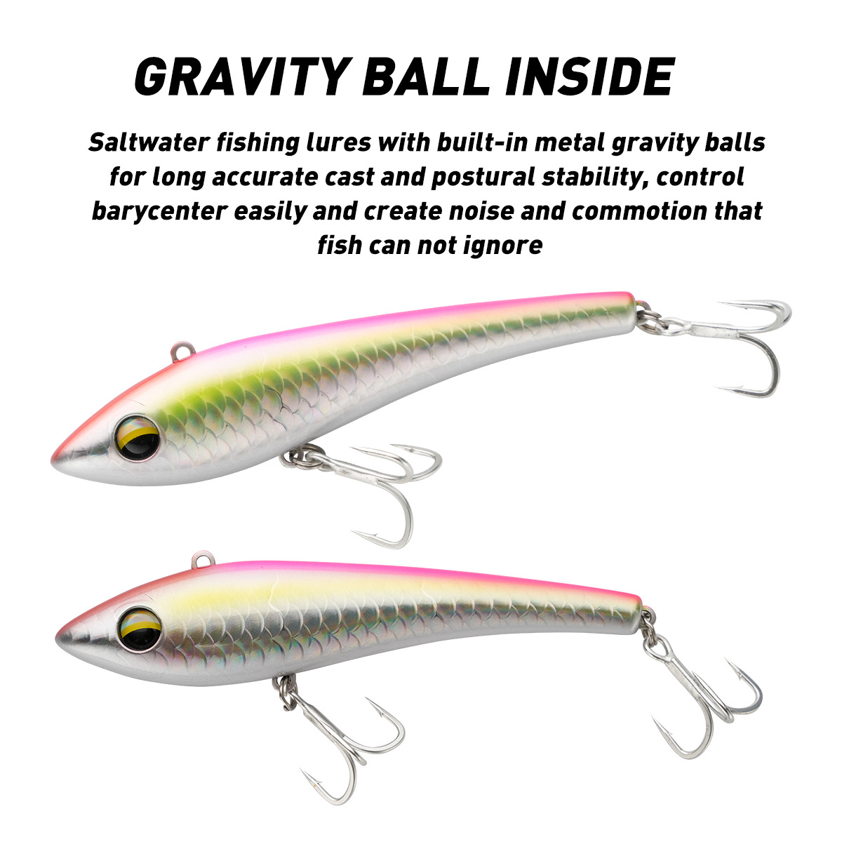 Cheery 13.5cm Sea Fishing Sinking Pencil Lure 73g GT Lures Boat Fishing Bait ABS Hard Blade Vib Bait Vibration Fishing Lures Riv – Pencil – view 4