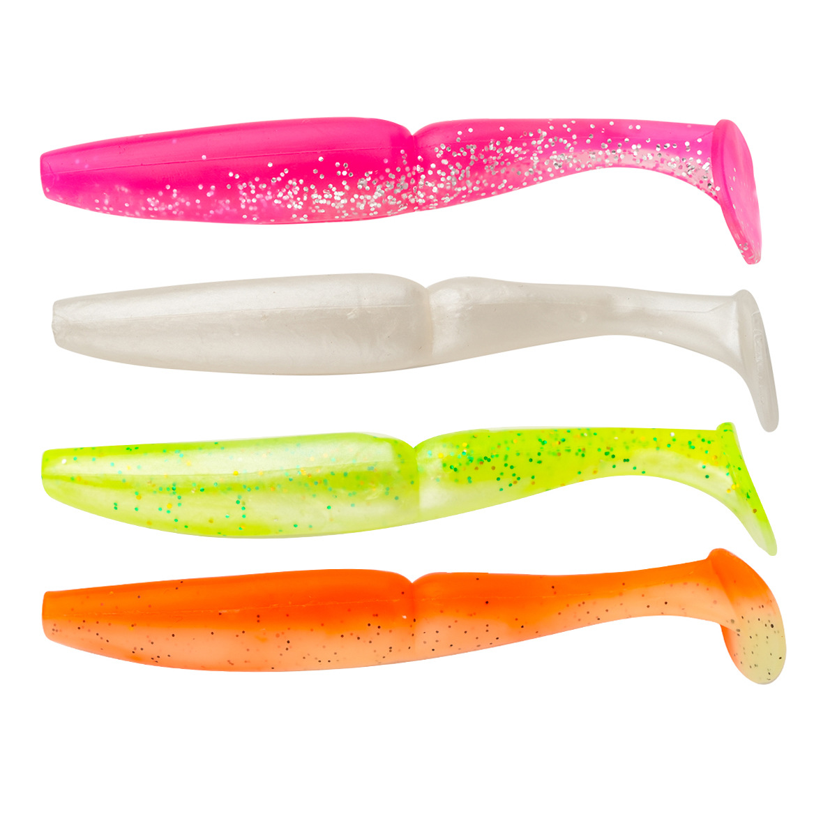 Cheery 4PCS 11CM 12G Soft Lure Paddle Tail Double-Joint Large T-Tail PVC BaitBeaked Bass Soft Insect for Mandarin Fish Sea Fishi – Worms & Grubs – view 2