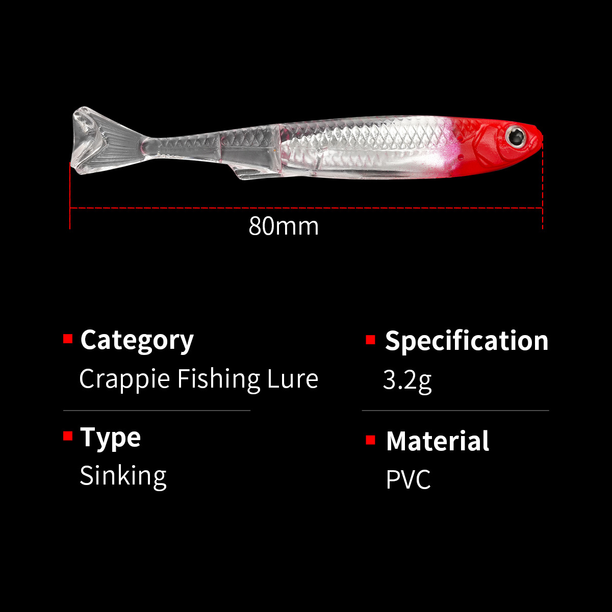 Cheery New Lure Hard Bait Bionic Ocean Boat & Beach Fishing Carp Trout ABS Material Roll T-Tail Long Cast – Worms & Grubs – view 3