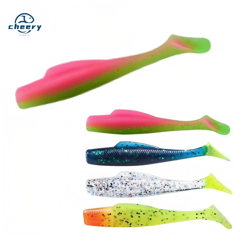 Cheery Wholesale Price 6pcs/Set Soft Artificial Silicone Material 8cm 4.8g Tail Soft Plastics Fishing Lures Jig Soft Baits Baits – Worms & Grubs – view 1