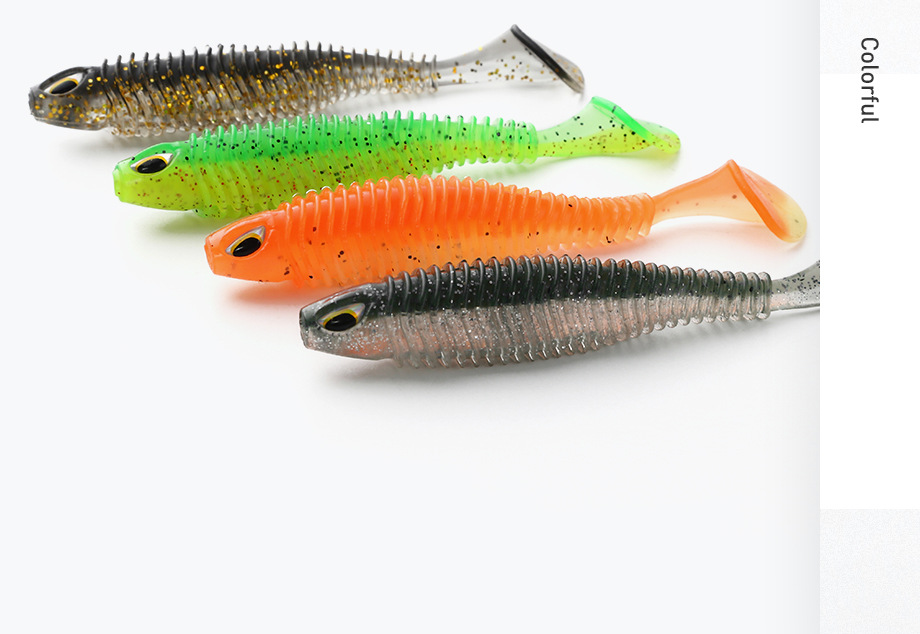 Cheery SNEDA 8cm/4.5g 11cm/9.5g Double Color Soft Lure Artificial Soft Bait Thread Fishing Lure for Bass Fishing – Worms & Grubs – view 2
