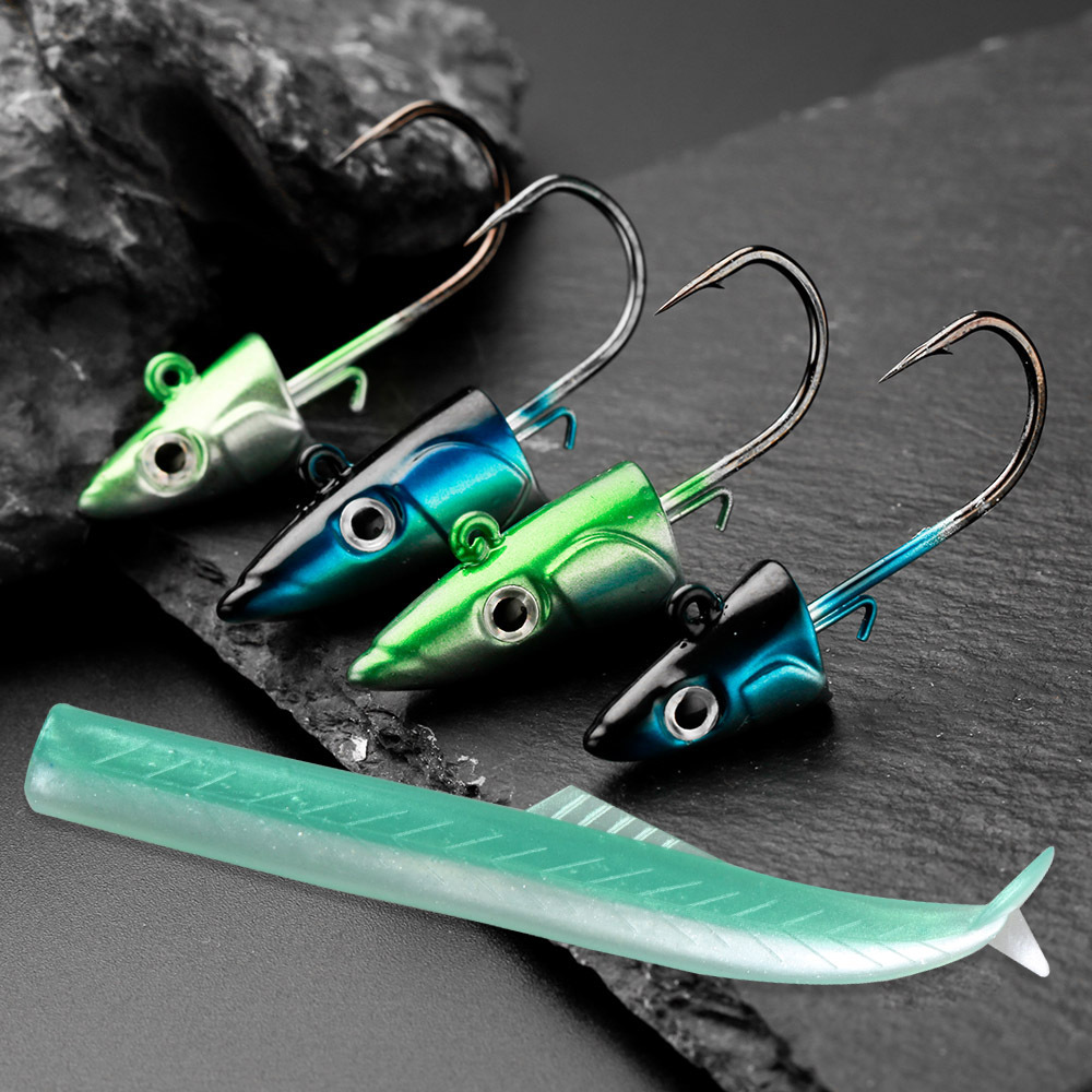 Cheery Wholesale Fishing Tackle Easy Shiner Artificial Swimbait Fishing 10g 20g Jig Head Hook Pvc 115mm 6g Soft Lure for Bass Pe – Worms & Grubs – view 2