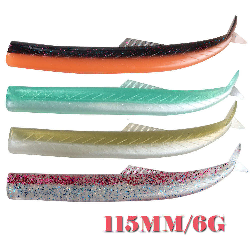 Cheery Wholesale Fishing Tackle Easy Shiner Artificial Swimbait Fishing 10g 20g Jig Head Hook Pvc 115mm 6g Soft Lure for Bass Pe – Worms & Grubs – view 1