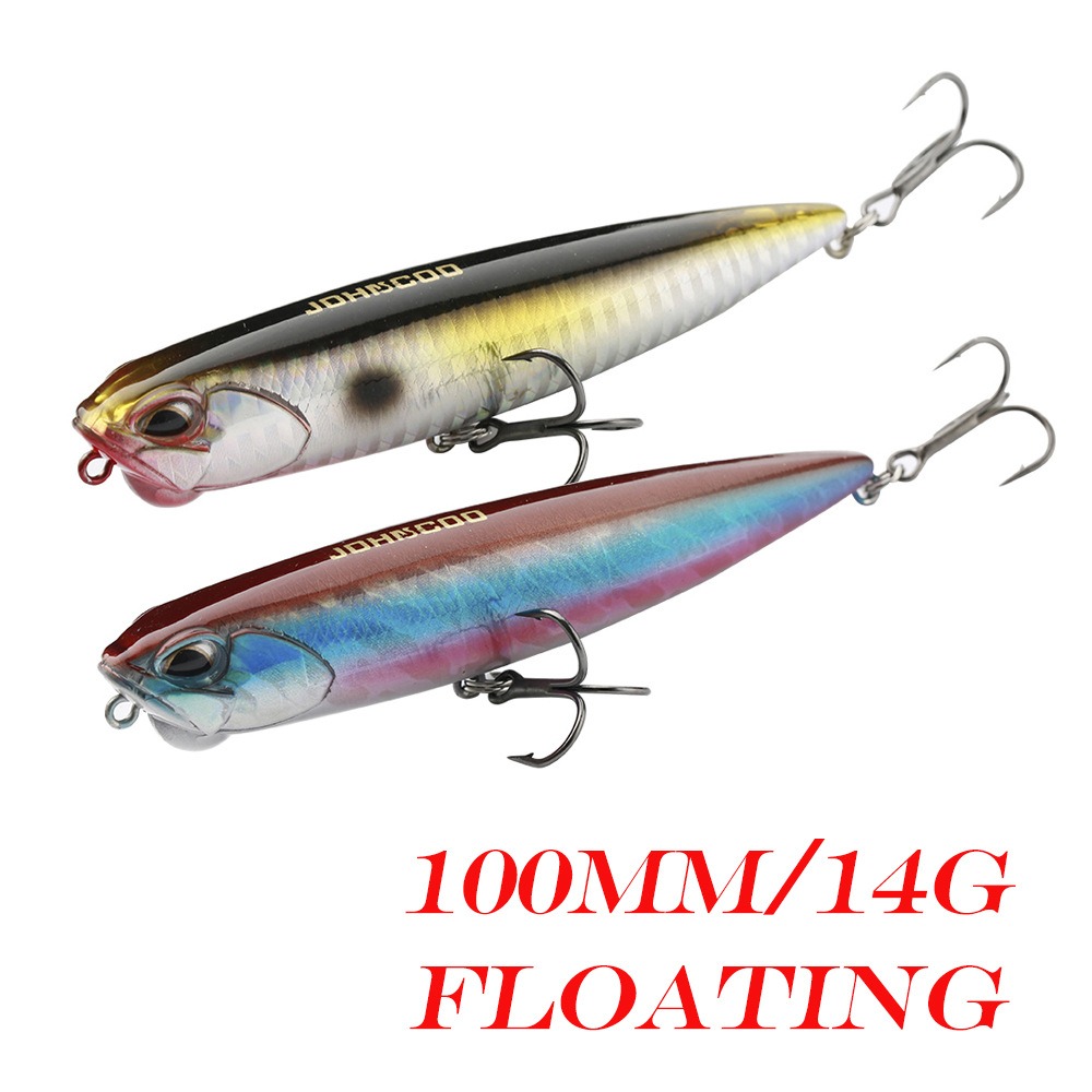 Cheery High Quality 65mm 14g Pencil Bionic Plastic Lure Sound Bead Artificial Bait Minnow Fishing Lure Fishing Hard Lure with Ho – Popper – view 1