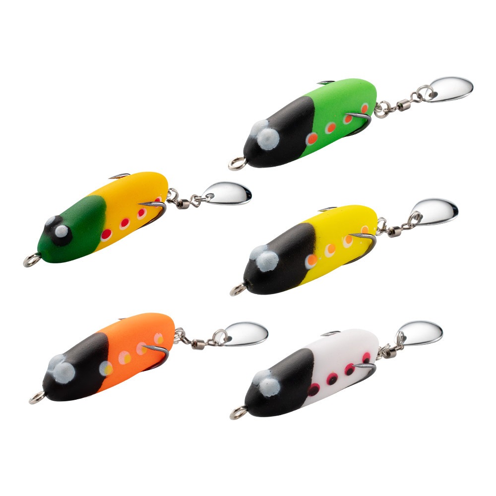 Cheery WEI Mini Thunder Frog 4cm 5g Double Hook Floating Lures Thunder Frog Soft Bait Soft Fishing Lure High Bionic Soft Bait – Frog – view 1
